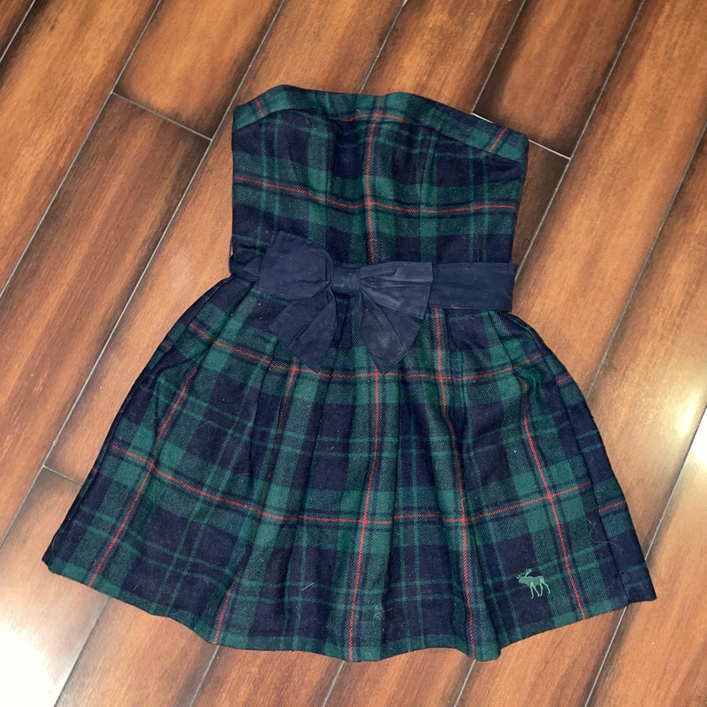 Abercrombie & Fitch vintage y2k Plaid Dress with Bow
